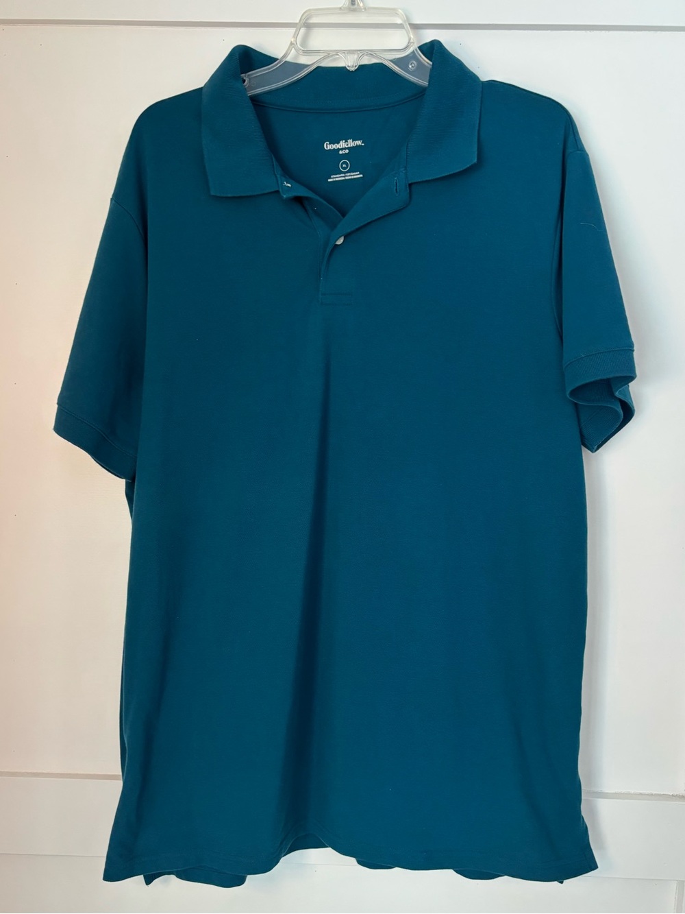 Goodfellow & Co Teal Green-Blue Polo Shirt - Men's Short Sleeve size XL